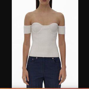 Helmut Lang White Contour Top